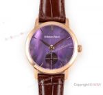Super Clone Audemars Piguet Jules Audemars Swiss 3090 Watch Rose Gold Purple Dial